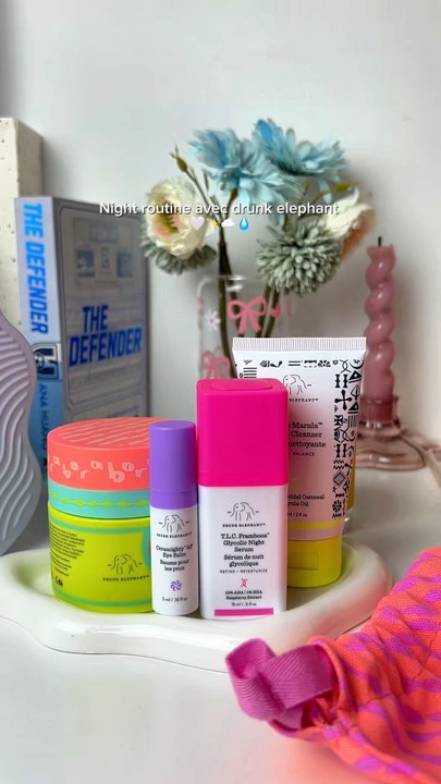 Night routine glow avec  drunk elephant​⁠ 🌙✨ 💖 dispo chez Sephora ​⁠  !