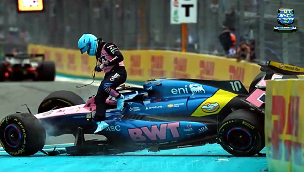 Shocking Moment F1 Driver Pierre Gasly's Car FLIPS OVER in Horror Miami Grand Prix Crash