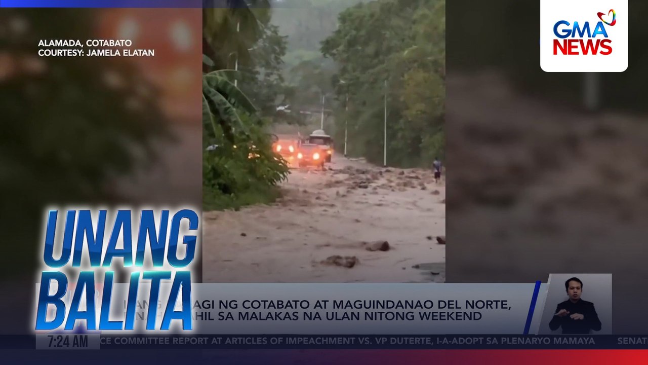 Ilang bahagi ng Cotabato at Maguindanao del Norte, binaha dahil sa malakas na ulan nitong weekend | Unang Balita