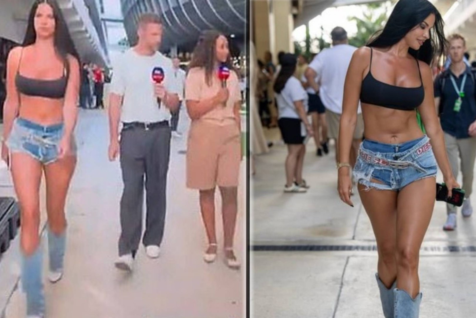 Cazada viral en directo en TV: el impacto de la aficionada al fútbol más famosa en el paddock de la F1