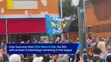 Thousands in Milan celebrate Inter winning Scudetto