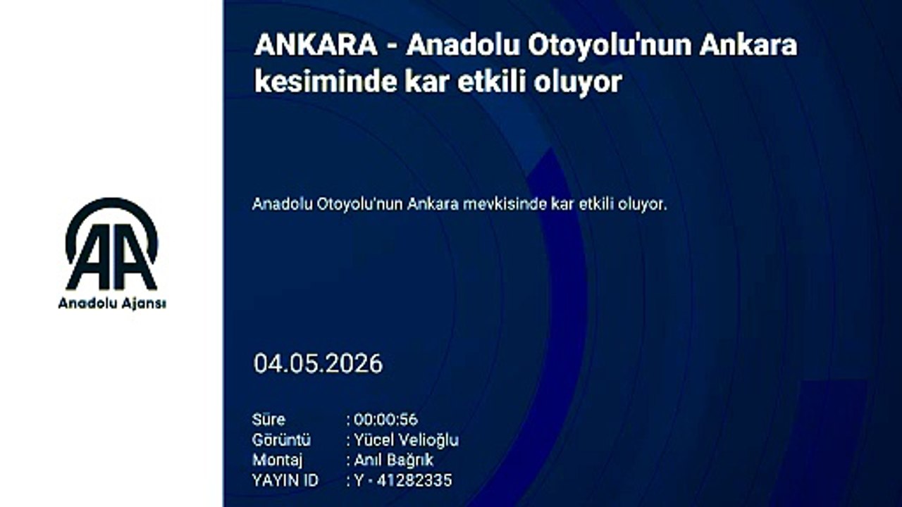 Anadolu Otoyolu'nun Ankara kesiminde kar etkili oluyor