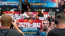Boxer Nikita Tszyu faces off with Oscar Diaz at Charlestown Square