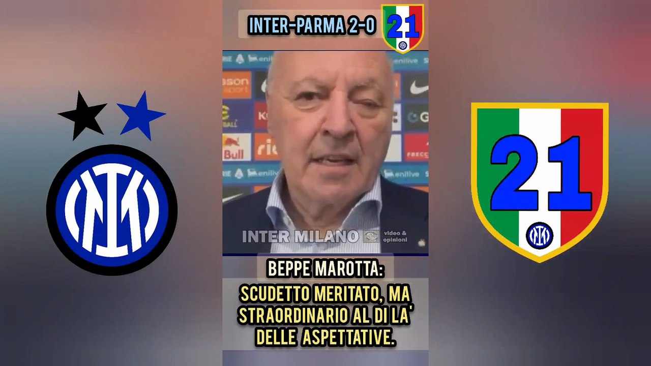 Beppe Marotta: scudetto meritato, ma straordinario al di là delle aspettative.  Chivu è il leader della squadra.