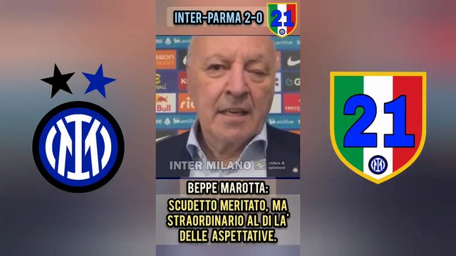 Beppe Marotta: scudetto meritato, ma straordinario al di là delle aspettative. Chivu è il leader della squadra.