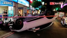 保時捷3日撞變電箱翻覆毀7機車 落跑駕駛到案竟是毒駕
