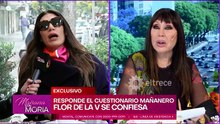 Flor de la V sorprendió a Moria Casán al revelar los nombres de las mujeres de las que se enamoró