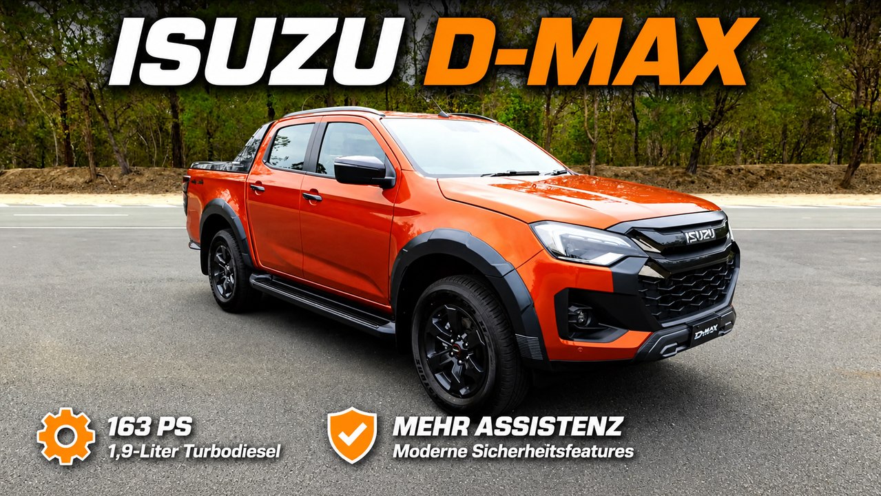 2025 Isuzu D-Max: Robuster Pick-up mit frischem Styling & Assistenz