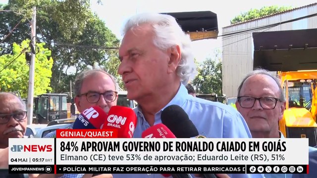 Pesquisa Genial/Quaest: 84% aprovam governo de Caiado em Goiás