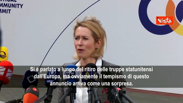 Kallas: Truppe americane in Europa proteggono anche gli interessi degli Usa