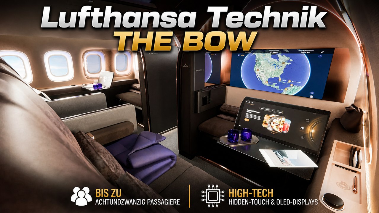 Lufthansa Technik The Bow VIP-Kabine: Hightech trifft Luxus