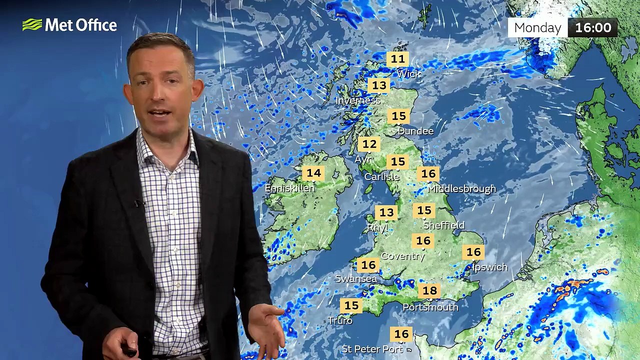 Met Office Monday Afternoon Weather Forecast 04/05/2026