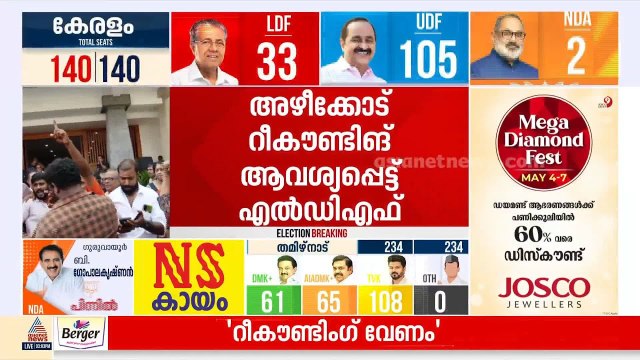 100 കടന്ന് UDF; അഴീക്കോട് റീകൗണ്ടിങ് ആവശ്യപ്പെട്ട് LDF | Azheekode