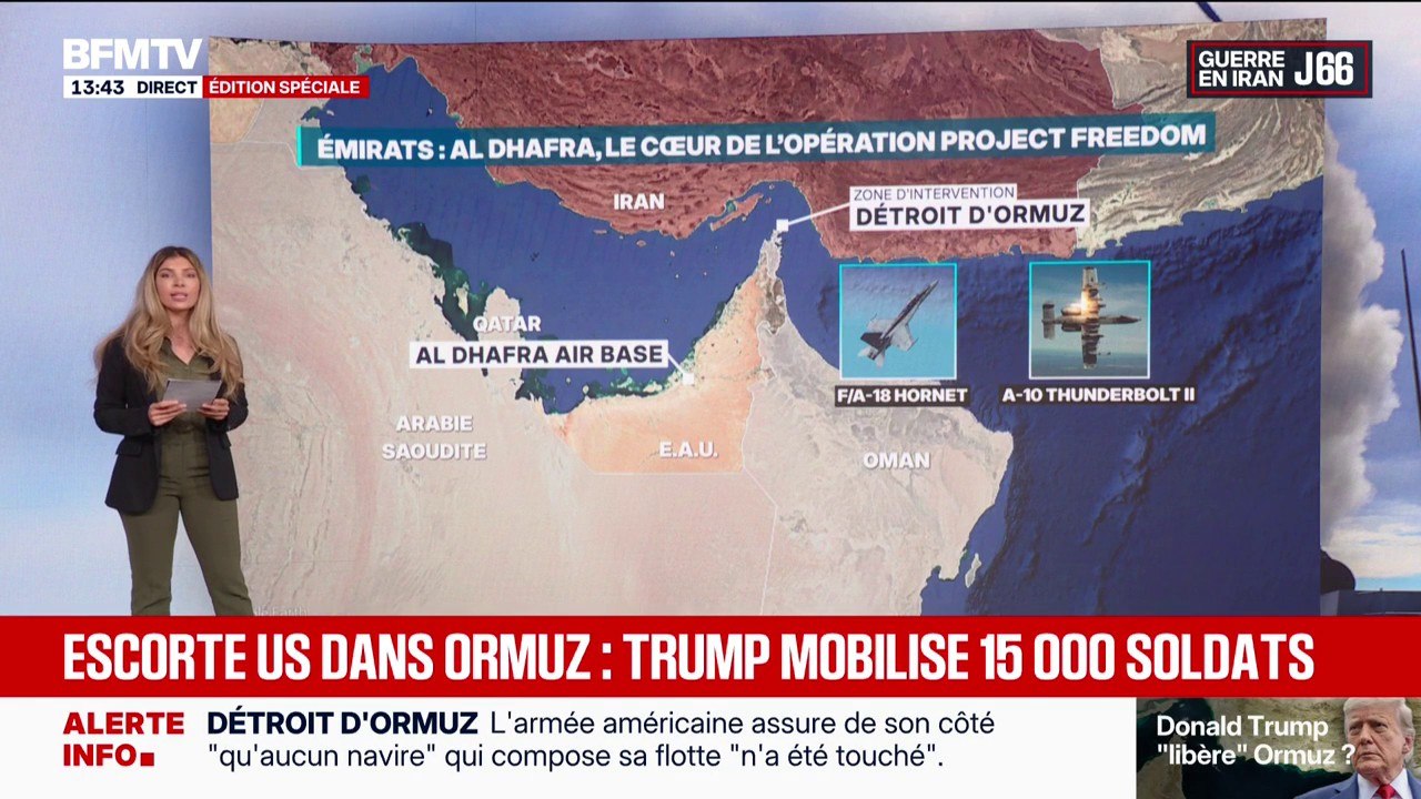 Escorte américaine dans le détroit d'Ormuz: les États-Unis mobilisent 15.000 soldats