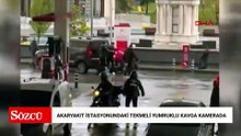 Başakşehir'de akaryakıt istasyonundaki tekmeli yumruklu kavga kamerada