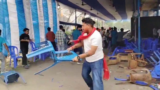BJP-TMC Clash Erupts in Asansol, Camps Vandalized