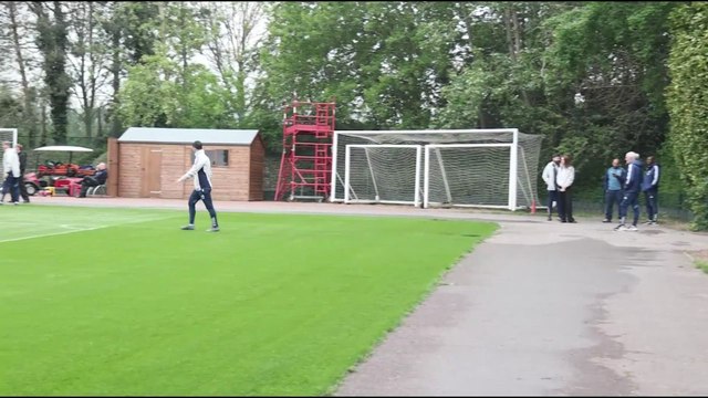 Entrenamiento completo del Arsenal previo a la vuelta de semifinales frente al Atlético de Madrid