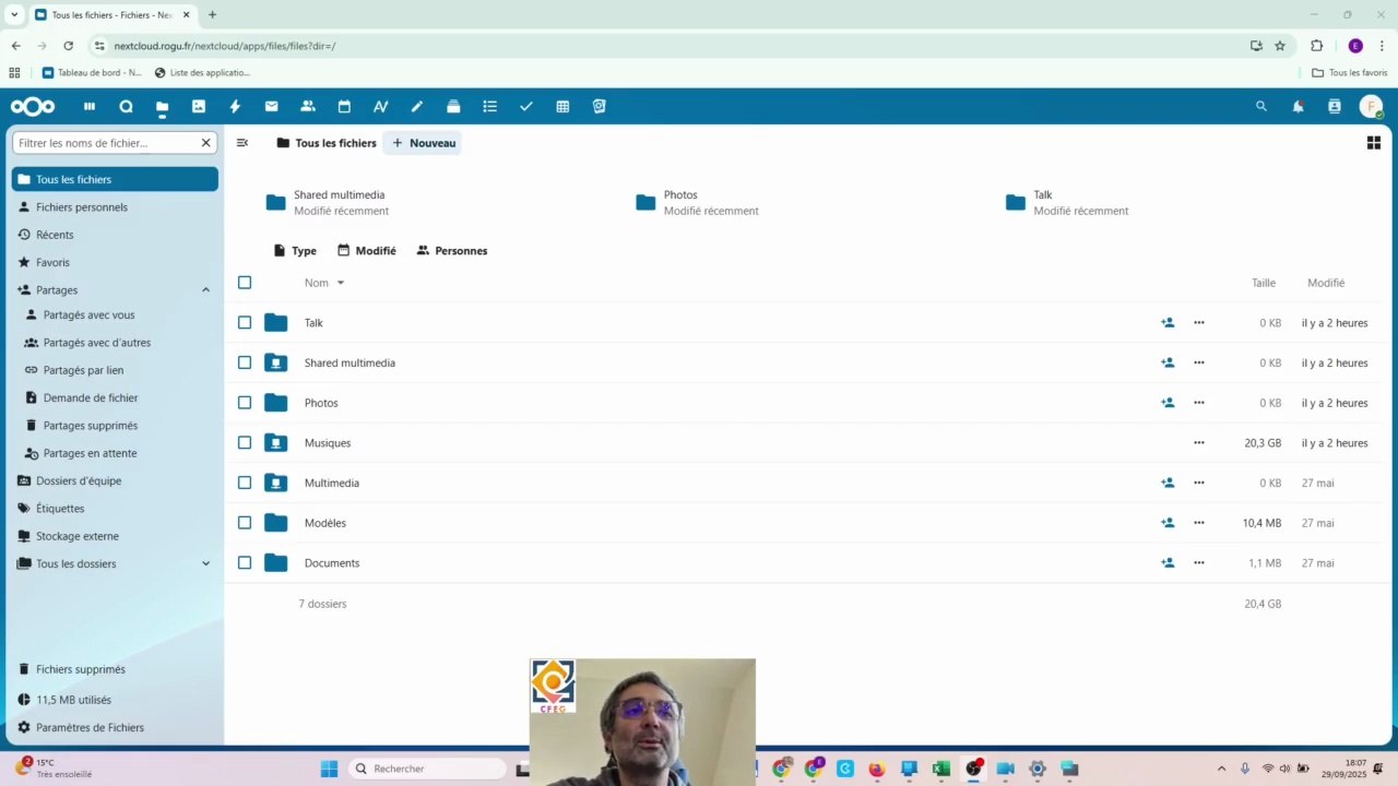 Vidéo 2 saisies d'information dans un tableau Nextcloud-Office