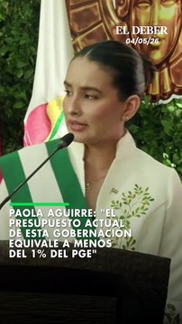Paola Aguirre: El presupuesto actual de esta gobernación equivale a menos del 1% del PGE