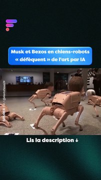 Musk et Bezos en chiens-robots #robot #musk #art #shorts
