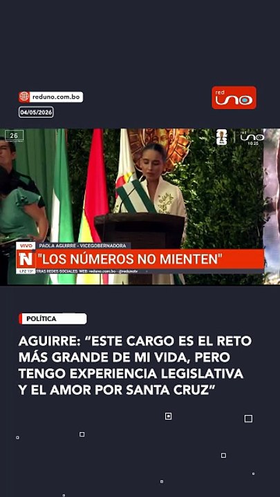 AGUIRRE: “Este cargo es el reto más grande de mi vida, pero tengo experiencia legislativa y el amor por Santa Cruz.”