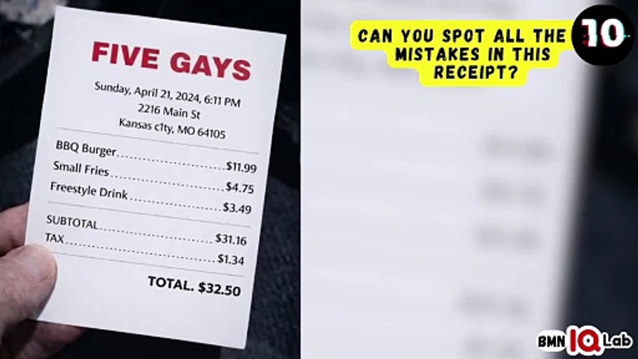 #SpotTheMistakes 🔦👀 Can you spot ALL the mistakes in this receipt? 🧾