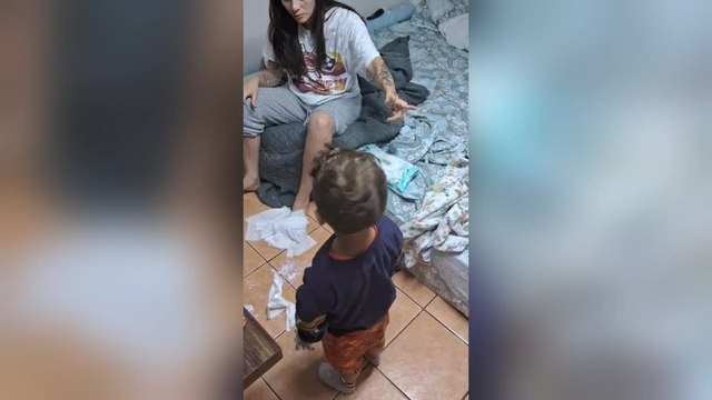 Toddler Smears Diaper Cream Everywhere While Mom Dozes off