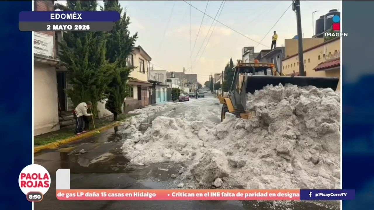 Granizada pinta de blanco a Toluca, Edomex | De Pisa y Corre con Paola Rojas
