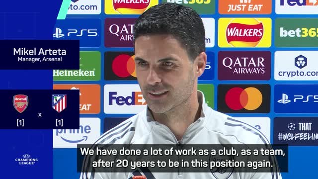 Arsenal 'really hungry' for Champions League final - Arteta