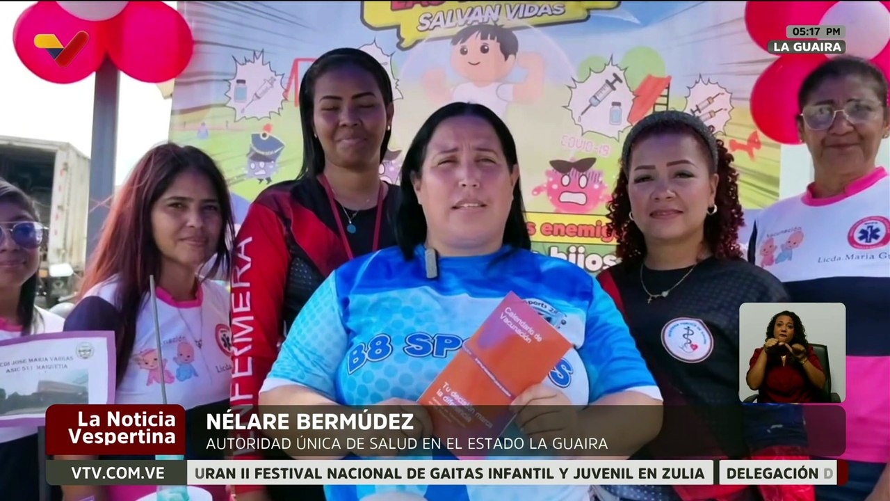 Más de 6 mil vacunas fueron colocadas a niños, niñas y adultos del estado La Guaira