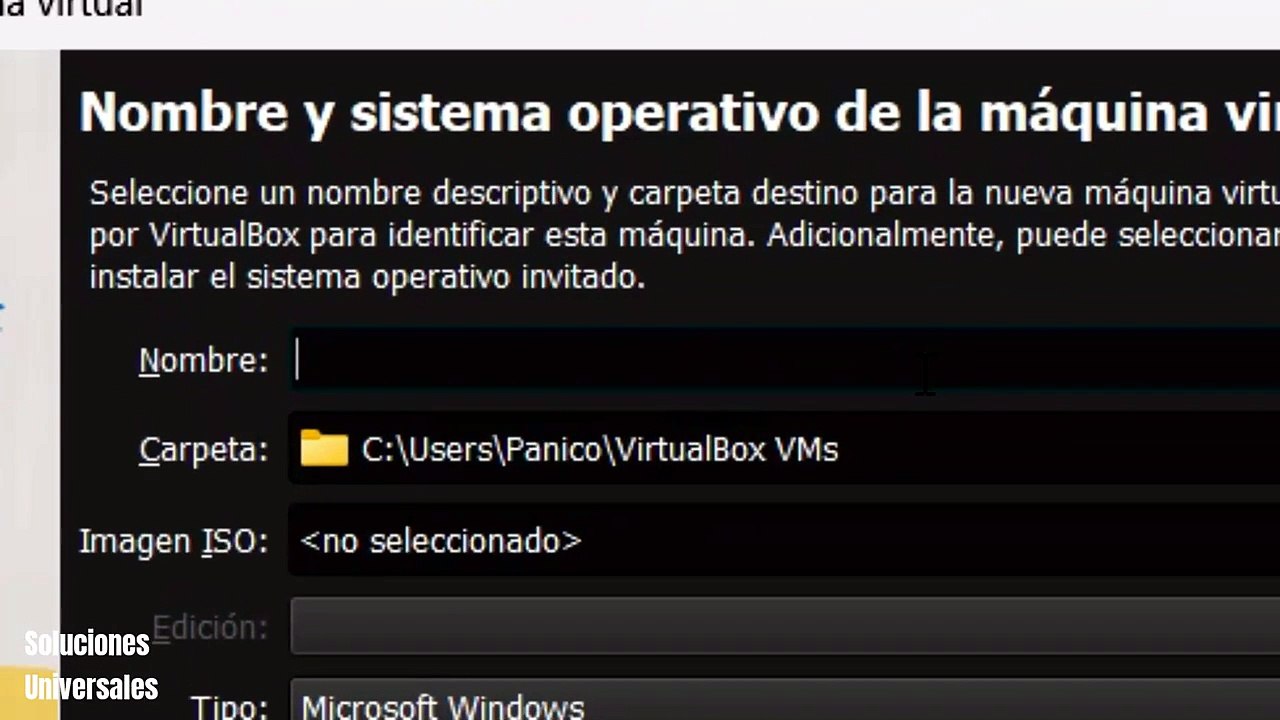crear MV con Prime OS en VirtualBox
