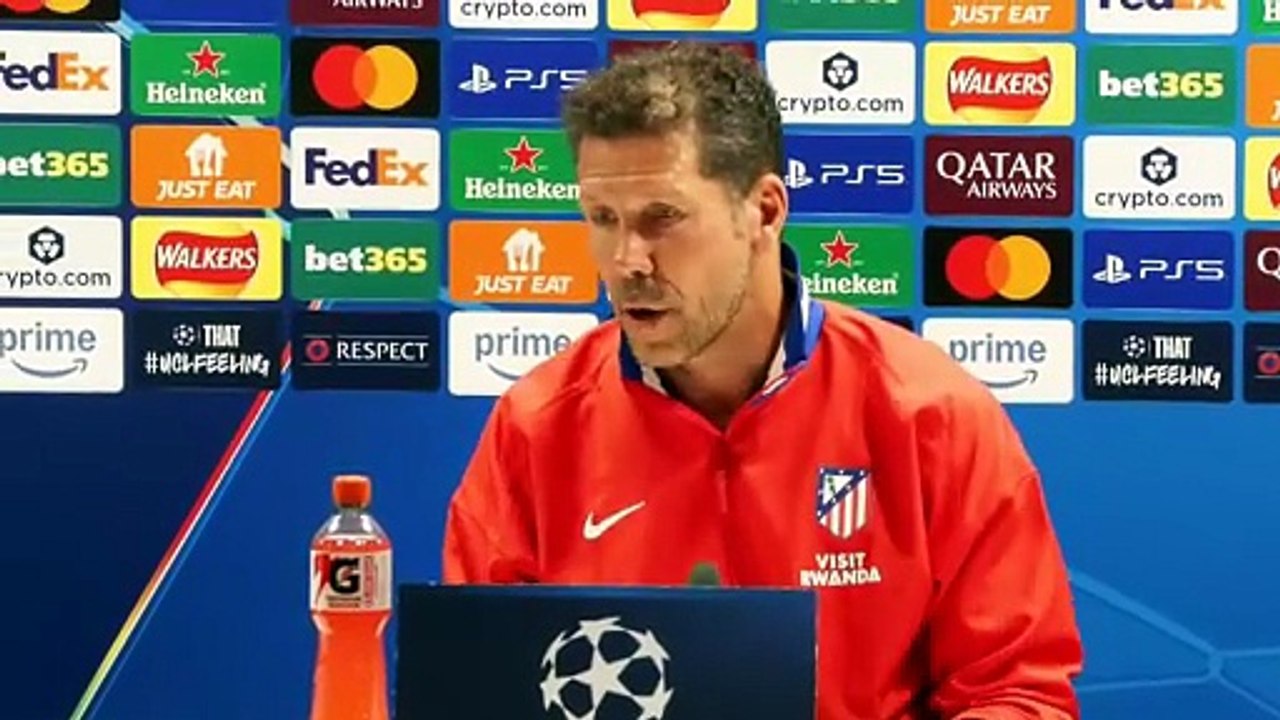 Simeone: "Tenemos mucha fe en lo que hacemos"