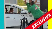 Trabajadores se vuelven virales por lavar taxi bailando