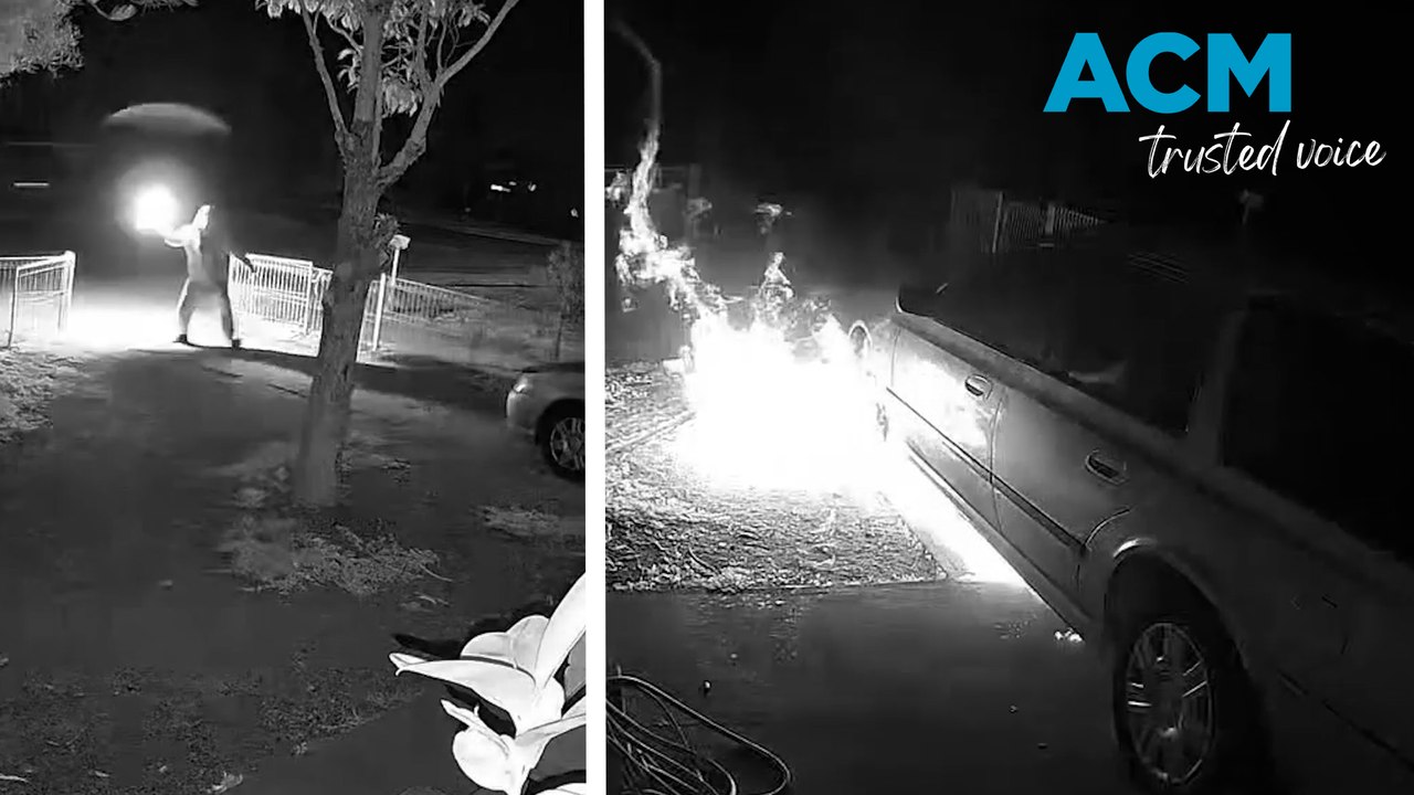 Ford wagon engulfed in flames after alleged Whyalla arson