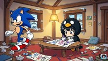 Amy Rose Kicks Sonic & Penguin Gugugaga Out — The Shocking Ending! 😱| GuguGaga Penguin Stories