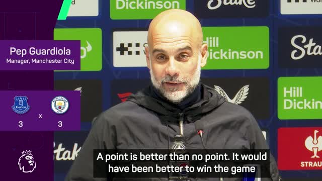 'Not in our hands' - Guardiola not giving up on EPL title despite draw at Everton