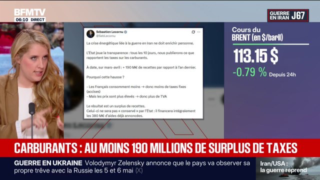 Taxes sur les carburants: Sébastien Lecornu affirme que le surplus de recettes financera intégralement les aides gouvernementales