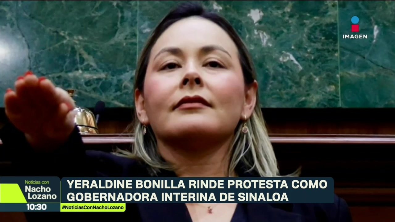 Yeraldine Bonilla Valverde tomó protesta el sábado como gobernadora interina de Sinaloa