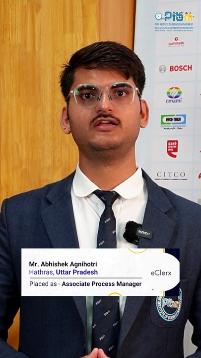PIBM to eClerx_Associate Process Manager_MBA & PGDM Placements_Abhishek Agnihotri Batch_2024_26