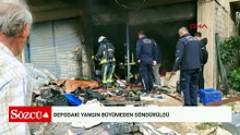 Depodaki yangın büyümeden söndürüldü
