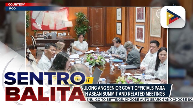 PBBM, pinulong ang senior gov't officials para sa pagdaraos ng 48th ASEAN Summit and Related Meetings; food at energy security, kabilang sa mga tatalakayin | ulat ni Kenneth Paciente
