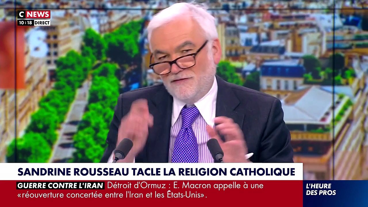 Pascal Praud le 4 mai sur le plateau de "L'Heure des pros" sur CNews.