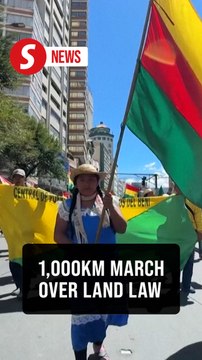 Indigenous protesters arrive in La Paz after 1,000km march over land law