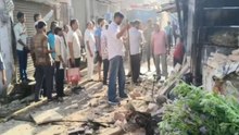 तहसील चौराहे की थड़ियों में आग, समय रहते काबू पाया, बड़ा हादसा टला
