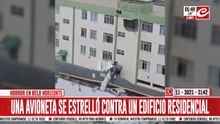 Avioneta se estrelló contra edificio residencial. Mirá el impactante video
