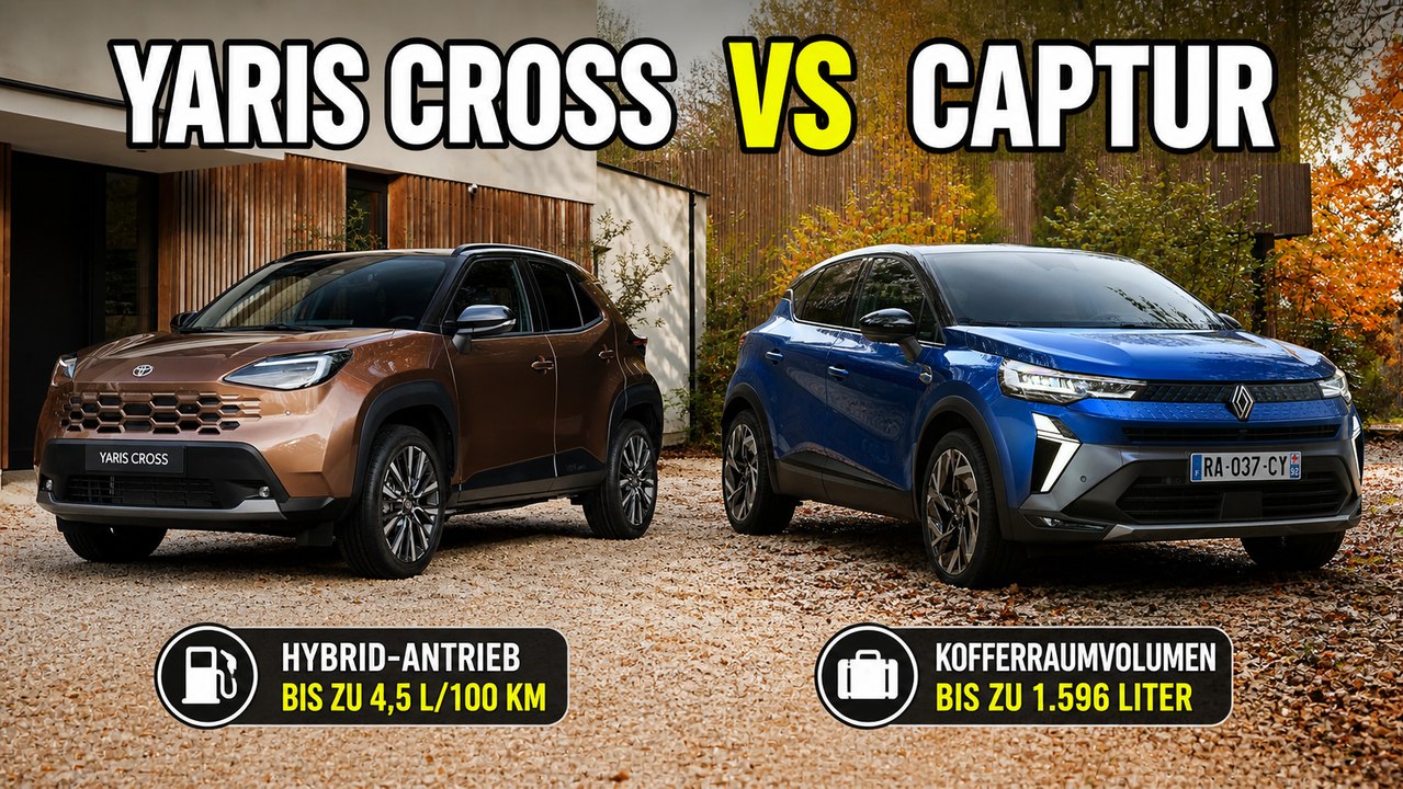 Toyota Yaris Cross vs Renault Captur Preis Leistung und Ausstattung