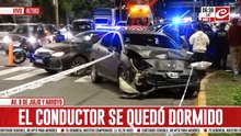 Se quedó dormido y protagonizó choque múltiple sobre la 9 de Julio