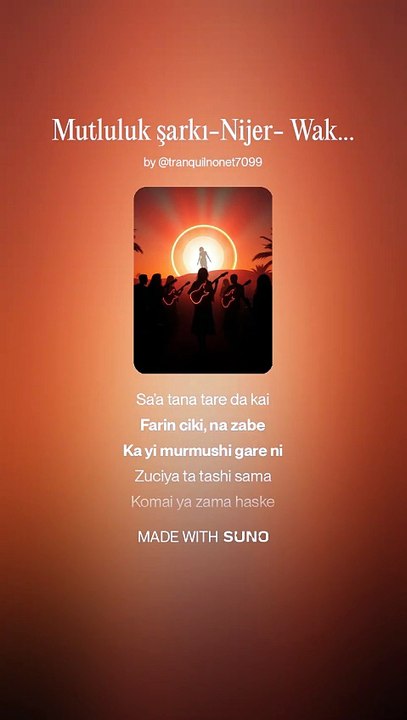 Mutluluk şarkı-Nijer- Wakar Farin Ciki-YKHaspolat-AI