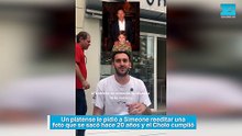 Un platense le pidió a Simeone reeditar una foto que se sacó hace 20 años y el Cholo cumplió