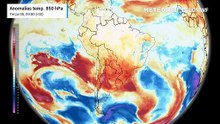 Terça-feira, 5 de maio: Anomalia de temperatura em 850 hPa.